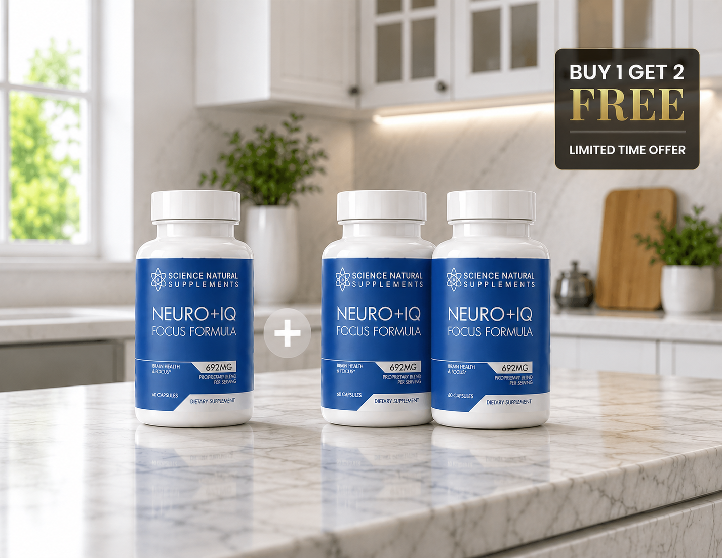 8 Bottles of Neuro+IQ Focus Formula