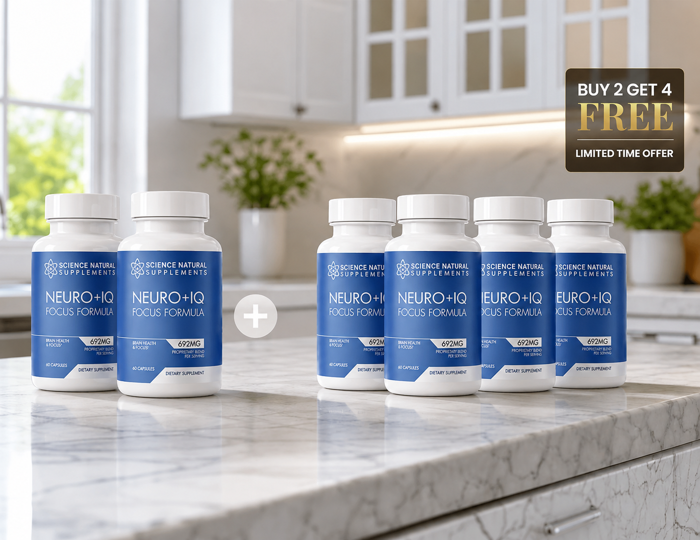 8 Bottles of Neuro+IQ Focus Formula