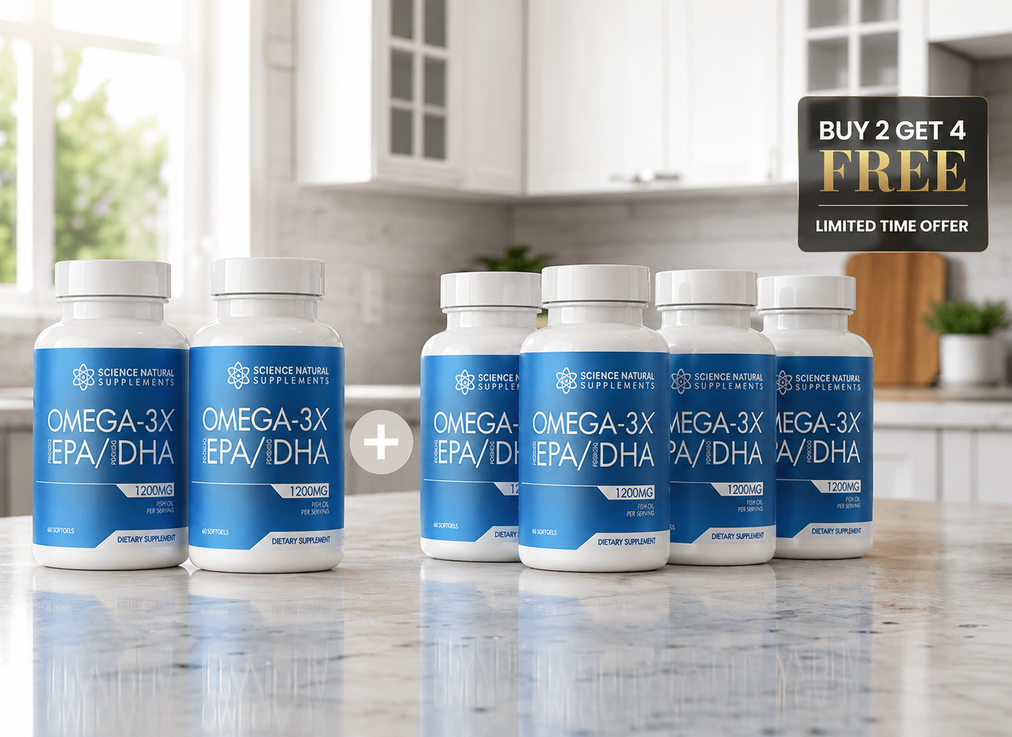 8 Bottles of Premium Omega 3x