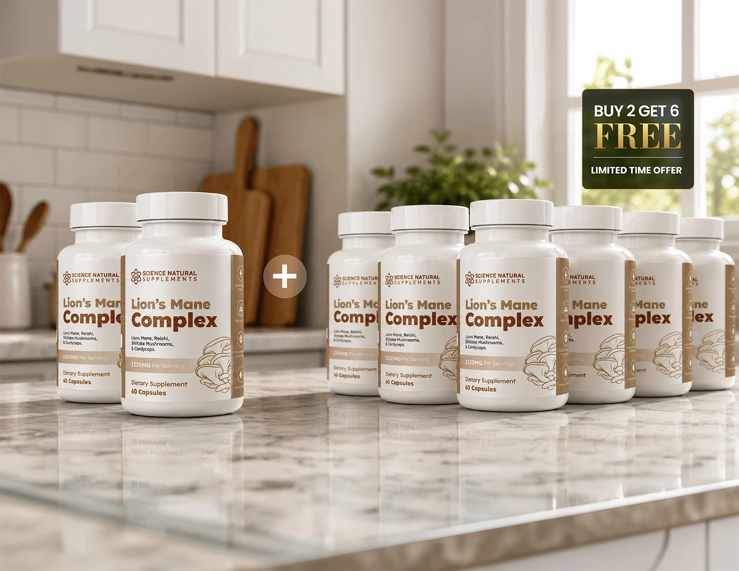 Lion's Mane Buy 2 Get 6 Free