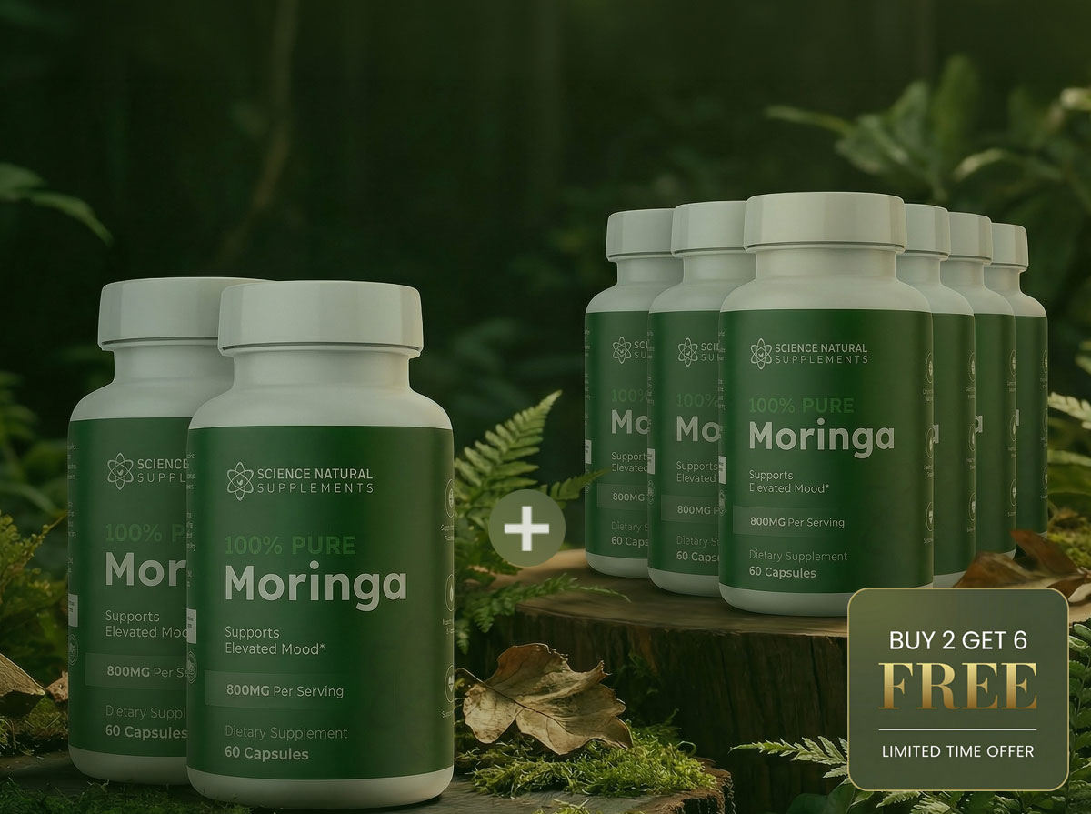 8 Bottles of Science Natural Supplements 100% Pure Moringa