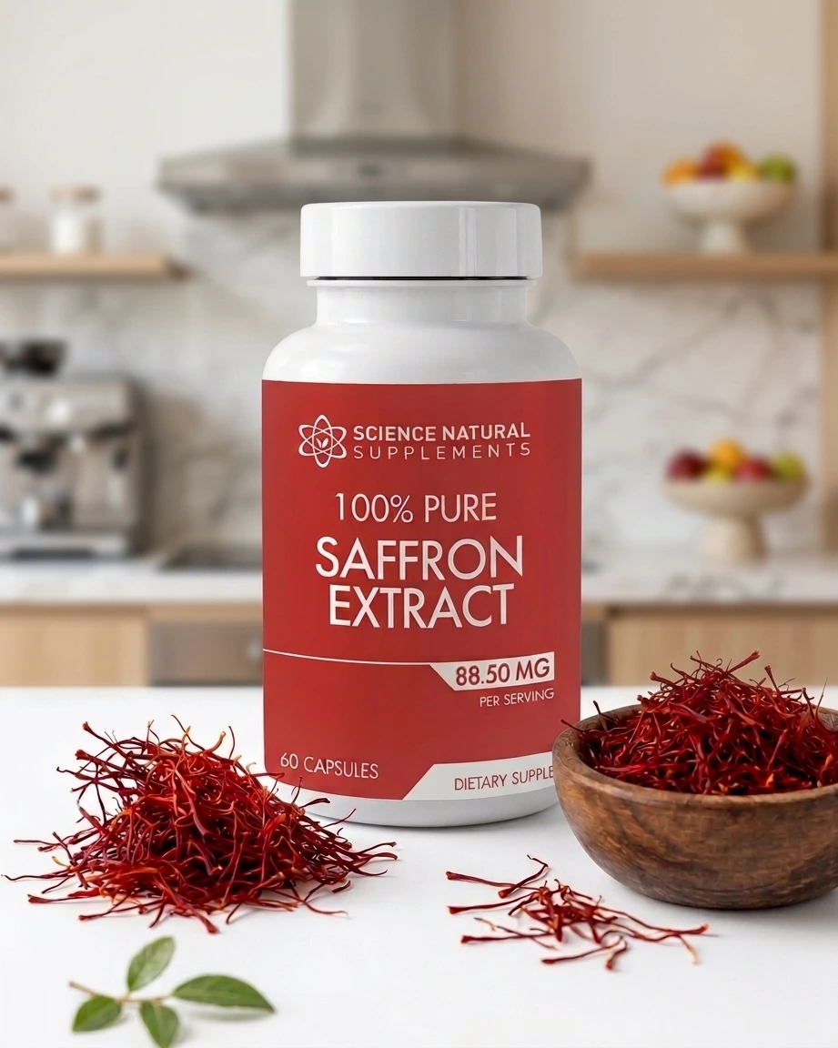 100% Pure Saffron Extract Bottle
